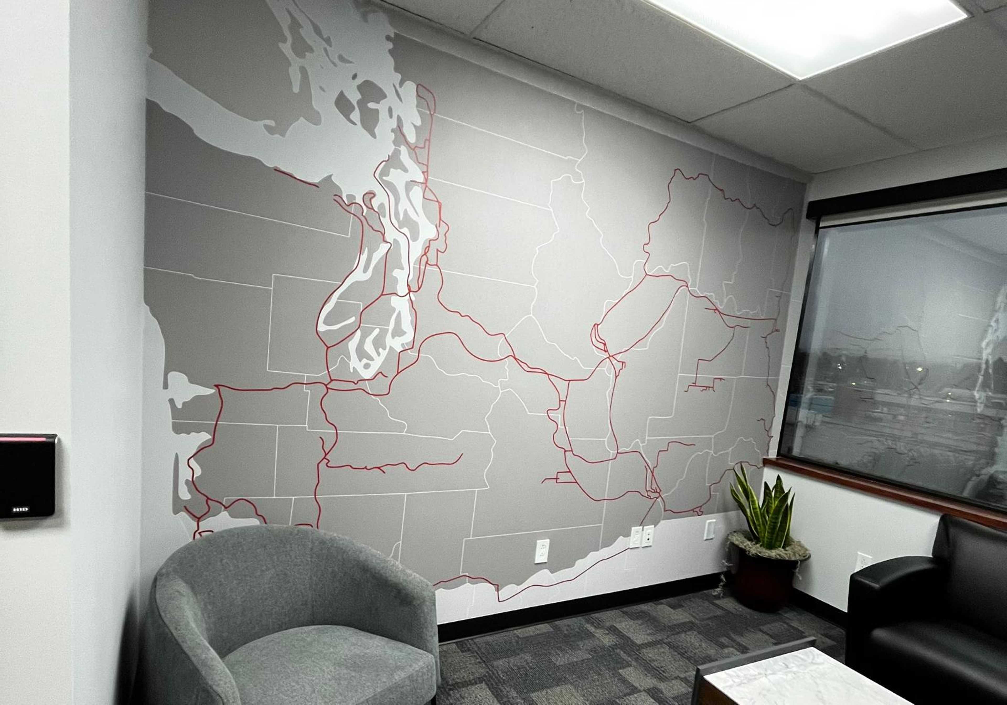 wallcovering in a office